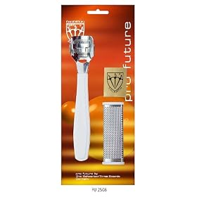 3 Swords - Callus Corn Removal Plane incl. Removable Callus Rasp + 10 Removal Blades, Steelwares are Slicer Part - nickel plated shiny, Quality: 3 Swords Quality
