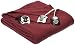Sunbeam Dynasty Retreat Queen Heated Blanket, Quilted Fleece, Raisin