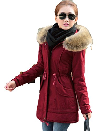 レディース コート モッズコート アウター ミリタリー 防寒 ブルゾン パーカー 暖かい フード付 パーカー ジャケット 4色 裏地 フェイクファー ベーシック ポケット シンプル 大きいサイズ  可愛いスカーフ付き s047