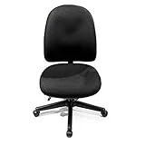 Perch Ergonomic Desk Chair - Low Back - Indigo Fabric - Hard Floor Casters