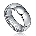 6mm Mens Comfort Fit Titanium Plain Wedding Band (Available Ring Sizes 7-13)