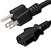 AC Power Cord 5-15P to C13 - 6 Foot, 10A/250V, 18/3 AWG - Iron Box part # IBX-4908-06