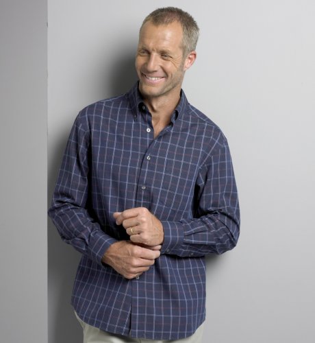 Big & Tall Blue Harbour Long Sleeve Oxford Check Shirt