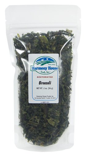 Harmony House Foods Dried Broccoli, Flowerets (2 oz, ZIP Pouch) for Cooking, Camping, Emergency Supply, and More
