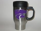 KANSAS STATE WILDCATS 16 oz. Logo Stainless Steel TRAVEL MUG