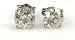 14k White Gold, Round, Diamond Stud Earrings ( 1.4 Ct H I1 )