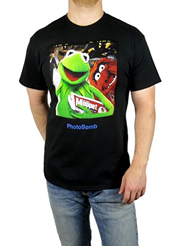 Disney Muppets Kermit The Frog Animal Photobomb T-shirt Black
