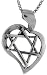 Sterling Silver Star of David Charm, 1 1/8 (28mm) Tall.