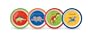 Crocodile Creek's Dinosaurs 4 Piece Children's Melamine Plate Set