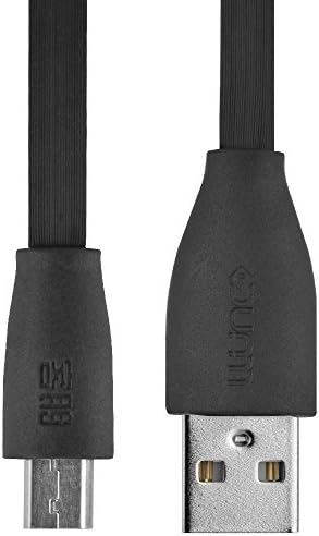 Llunc® Brushed Metal TPE Micro USB Charging Sync Data Cable Cord for Android Windows Samsung HTC Nokia Smartphone Tablet (Buy One Gets Three) (Black Micro Usb)