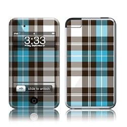 Blue Plaid Design Apple iPod Touch 2G (2nd Gen) / 3G (3rd Gen) Protector Skin Decal Sticker