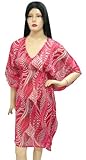 Hawaiian Printed Pink Color Sheer Printed Kaftan Cover up Tunic Top Xmas Christmas Gift Hawaiian Printed Pink Color Sheer Printed Kaftan Cover up Tunic Top Xmas Christmas Gift