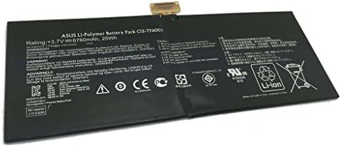 PWD Genuine Battery For ASUS Windows Tablet Replacement Li-Polymer Battery Pack C12-TF600T [2-Cell 3.7V 25Wh]