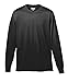 Augusta Sportswear Wicking Long Sleeve Sun Protection Athletic Shirt for Running, Hiking, Fishing, and Outdoor Activities, Black, 2XL