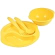 Natural Feeding Set (2 Plates, 4 Spoons, 4 Forks) by Dandelion