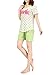 VENTELAN Women Pajamas Short Sleeve Sleepwear Set Summer Green Dots Loungewear