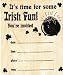 Inkadinkado Mounted Stamp IRISH FUN INVITATION. Great for St. Patrick's Day.