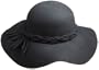 Jessica Simpson Women's Floppy Hat with Twisted Band, Jet Black, One Size