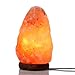 7-11 Lbs Large Himalayan Crystal Rock Salt Lamp Set-Hand Carved Natural Air Purifiers Home Decor¨CUse as Table, Desk or Bedroom Lamp-Adjustable Lighting with Wood Base