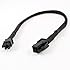 Sleeved ATX 4 Pin P4 Male to ATX P4 Female CPU Power Extension Cable Black