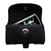 Horizontal Black Leather Case for the RCA MC4302 Digital Music Player with both a belt clip and loop option - a Gomadic design