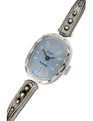 Luch Ladys Women Wind up Blue Face Wrist Bracelet Watch