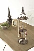 Eiffel - Brown Metal Tower Stand with Tray for Jewelry and Accessories