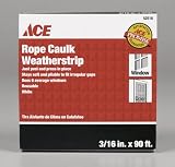 Tools & Hardware : Dennis, W J & Co. 219/ACE 'Ace' Pliable Rope Caulk Weatherstrip 3/16'x90' White