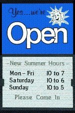 Open Closed Sign with Sliding Message Board