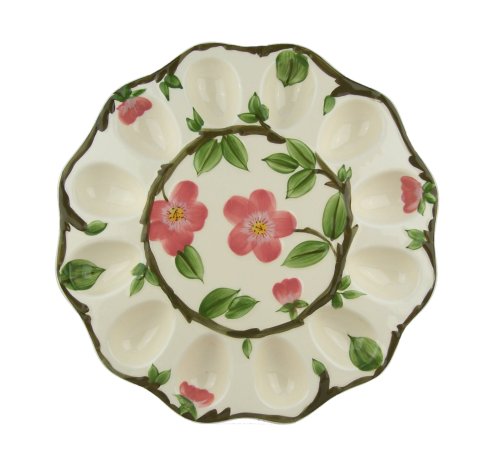 Franciscan Desert Rose Deviled Egg Plate, 12 Cavaties