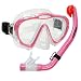 PROMATE Junior Snorkeling Scuba Diving Mask DRY Snorkel Set for kids, Pink, Mask&Snorkel only