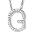 Diamond Initial Pendant "G" in 14k White Gold
