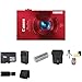 Canon PowerShot ELPH 520 HS 10.1 MP CMOS Digital Camera (Red) + Lithium Ion External Rapid Battery Charger + 16GB MicroSDHC Class 10 Memory Card + Extra NB9L Battery + Carrying Case + Memory Wallet + Table Top Tripod, Lens Cleaning Kit, LCD Protector + USB SDHC Reader