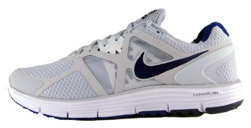 Nike Lunarglide+ 3 Mens Running Shoes Pure Platinum/Loyal Blue-White-Volt 454164-041-9.5 Nike Lunarglide+ 3 Mens Running Shoes Pure Platinum/Loyal Blue-White-Volt 454164-041-9.5