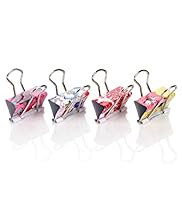 4 Floral Binder Clips