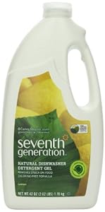 Seventh Generation Automatic Dishwasher Gel, Lemon Scent, 42-Ounce Bottles, Pack of 6, Packaging May Vary