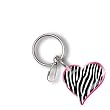 Plasticolor 004247R01 Zebra Heart with Pink Key Chain
