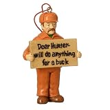 3.5 Deer Hunter Will Do Anything For A Buck Christmas Ornament #836613