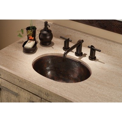 Oval Hand Hammered Copper Finish: Antique