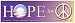 Hope for Peace (with Obama Logo & Peace Symbol) Bumper Sticker