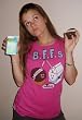 HOSTESS BFF SHIRTS - HOSTESS T-SHIRTS BFF T-SHIRTS - CUPCAKES AND MILK NOM NOM TEES - JUNIORS FIT - JUNK FOOD T-SHIRT
