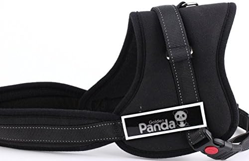 RIOGOO Dog Harness for Large Dogs with Reflective Vest Black (L)