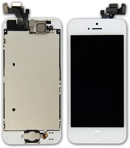 OEM LCD Digitizer Glass Screen with Small Parts Assembly for iPhone 5 - White