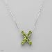 Necklace With 3.00ctw Genuine Peridots Beautifully Crafted in 925 Sterling silver. Total item weight 5.0g Length 16in