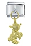 Dangle Golden Lamb Italian Charm - B0001ZQ2K6