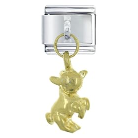 Dangle Golden Lamb Italian Charm