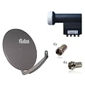 Sat-Anlage f�r 4 Teilnehmer FUBA DAA 850, Anthrazit, Inverto Quad LNB