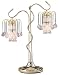 New: Modern Crystal Shade Wind Chime Silver Table Lamp