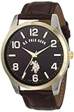 UPC 030506349334 product image for U.S. Polo Assn. Classic Men's USC50225 Watch with Brown Faux-Leather Strap | upcitemdb.com