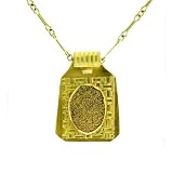 22K Gold Druzy Tablet Necklace by Suz Andreasen Couture, MADE IN AMERICA